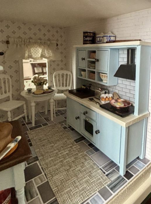 Custom Handmade Cottage Style 1/12 Scale Dollhouse
