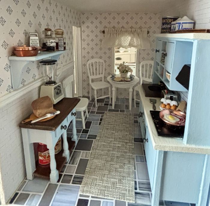Custom Handmade Cottage Style 1/12 Scale Dollhouse