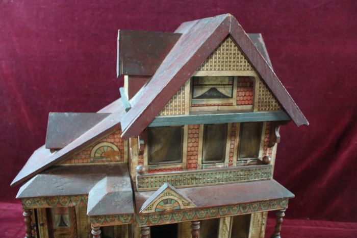 ** ANTIQUE BLISS VICTORIAN DOLL HOUSE EARLY ALL ORIGINAL SURVIVOR 1870 - 1900 **