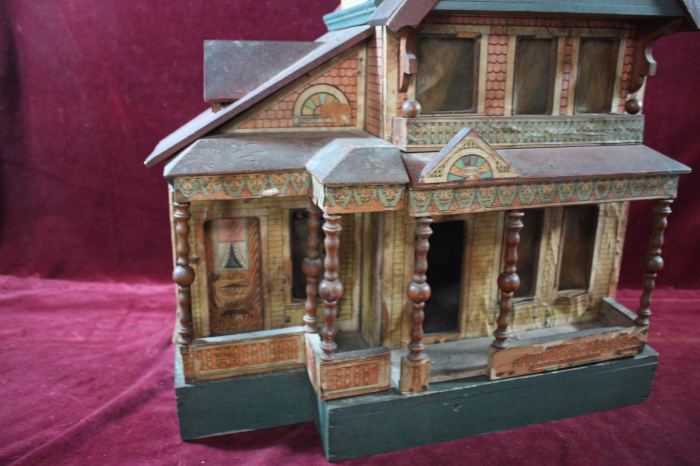 ** ANTIQUE BLISS VICTORIAN DOLL HOUSE EARLY ALL ORIGINAL SURVIVOR 1870 - 1900 **