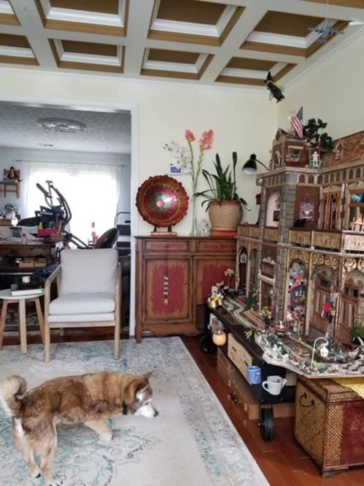 Antique Victorian Dollhouse - Custom Handcrafted - Fully Furnished