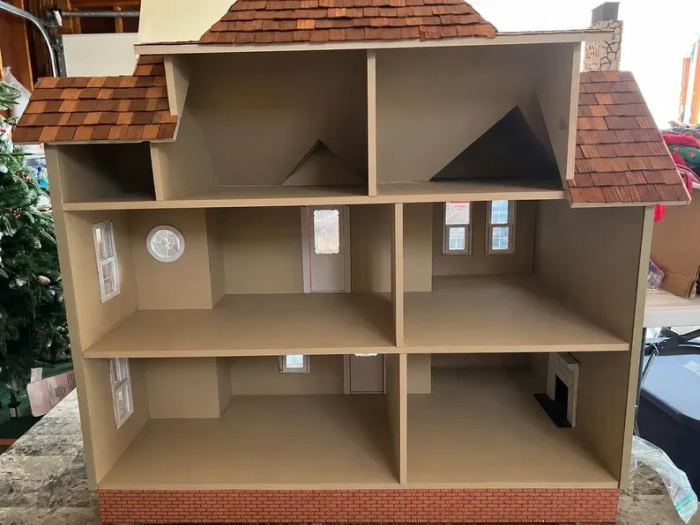 Vintage DuraCraft Bellingham Farmhouse Dollhouse 1:12 Scale Completed Furnished