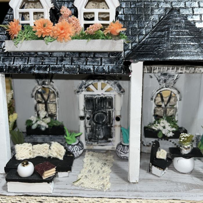 Dollhouse Fully Furnished And Decorated OOAK handcrafted