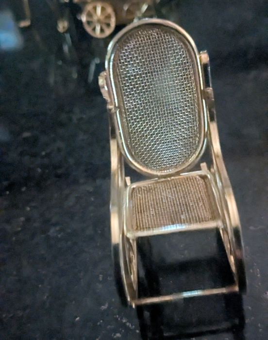 Collection Of Wonderful (Brass?) Dollhouse Furnishings