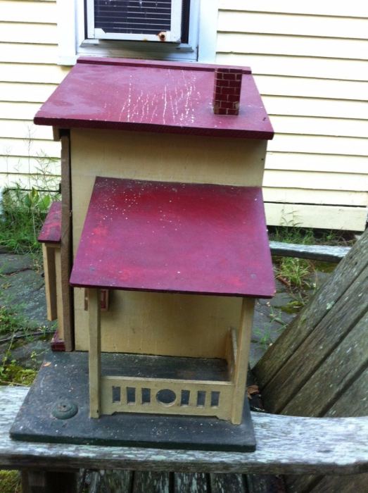 Dollhouse colonial  2 story  Antique Large American 3 rooms  100 year + old