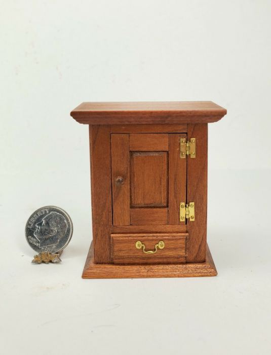 Vintage IGMA Artisan Table/Wall Cabinet w Drawer 1:12 Dollhouse Miniature Signed