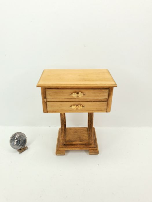 RARE Vintage IGMA Artisan Harp Table 1:12 Dollhouse Miniature Signed Jim Gans 88