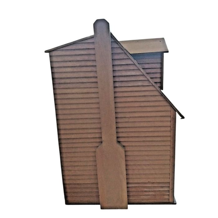 Wood Handmade New England Assembled Unfurnished 2-Story Dollhouse Natural Color