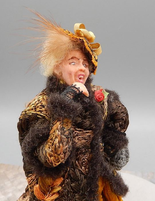 OOAK Delores Coles Sculpted Gossip Victorian Woman Doll Dollhouse Miniature 1:12