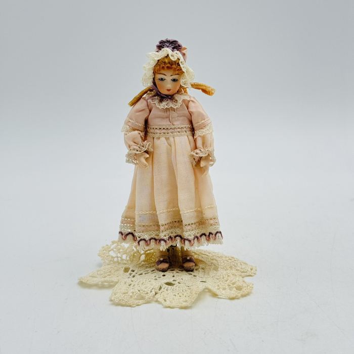 Artisan Miniature Dollhouse Sculpted Porcelain Victorian Doll By Connie Sauve