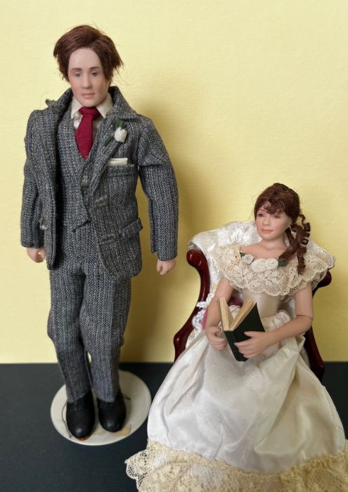 OOAK Artisan Porcelain Dollhouse Dolls 1:12 scale