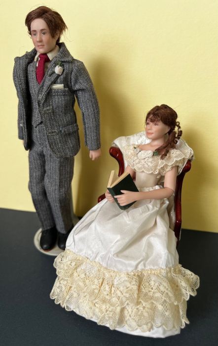 OOAK Artisan Porcelain Dollhouse Dolls 1:12 scale