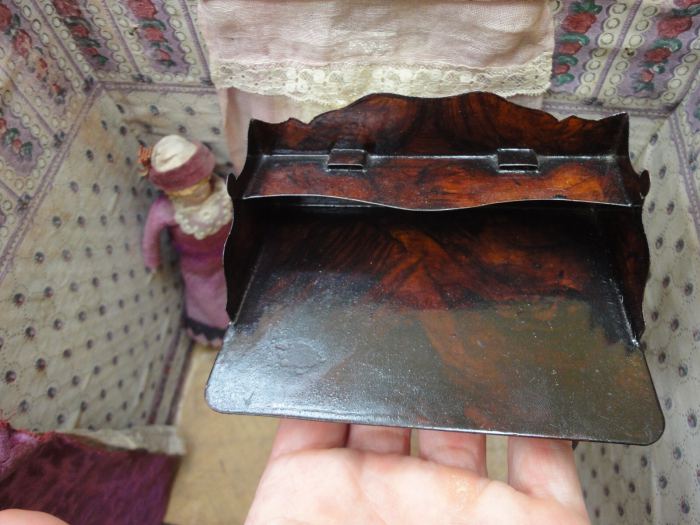 Antique dollhouse furniture Rock & Graner c1890 tin toy for antique doll house