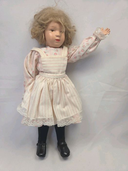 Antique 14" 312 Schoenhut Spring Jointed Doll Mohair Wig Pat 1911 USA