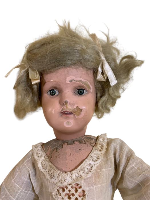 Antique Wood Carved RARE Jointed Schoenhut Doll+Clothing Garments LARGE