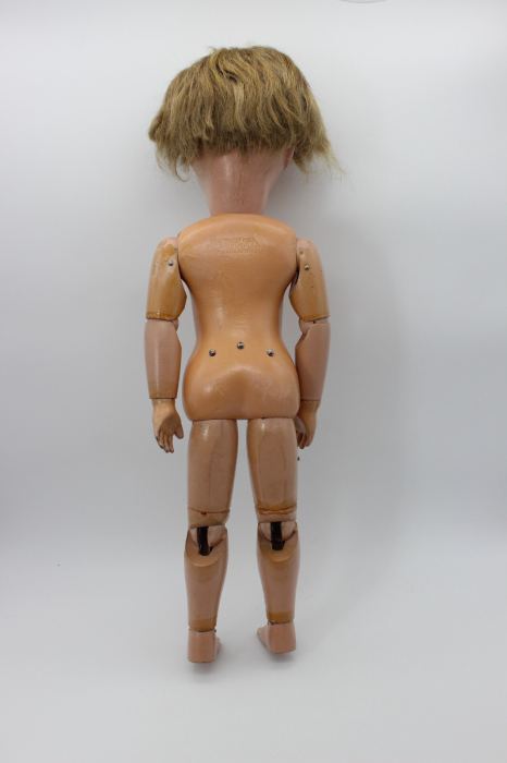 Schoenhut spring jointed articulated posable antique doll 17" stamped mark