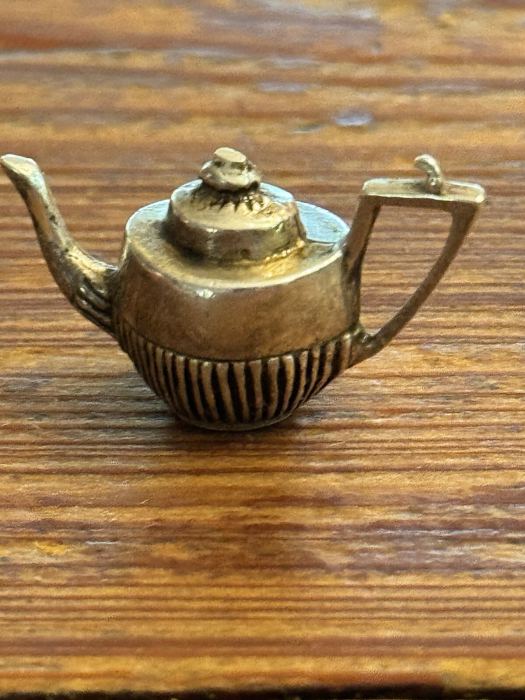 Vintage Sterling Silver Doll House Miniature Toy Tea Service 1.25” Tea Pot
