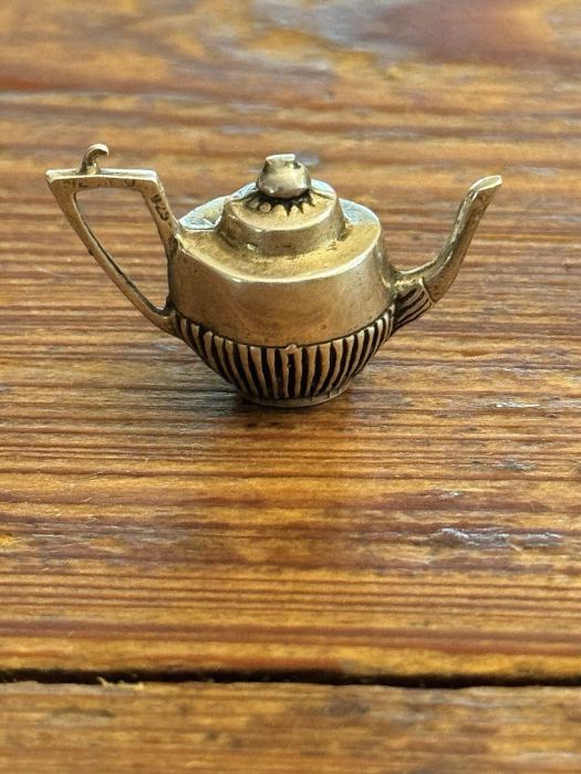 Vintage Sterling Silver Doll House Miniature Toy Tea Service 1.25” Tea Pot