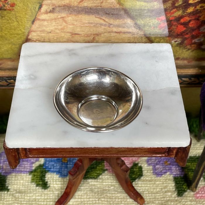 Antique Victorian Miniature STERLING SILVER BOWL Dollhouse Hallmarked Tea Set