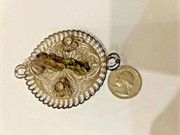 Filigree  Sterling Silver Doll House Miniature Tea Set consisting of 6 pieces